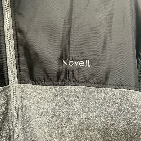 Baru Sports Grey Fleece Jacket Lined with Black Nylon Full Zip Size XL Men's - Picture 4 of 6